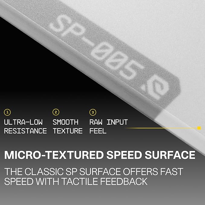 Wallhack SP-005 Glass Gaming Mouse Pad – Speed Surface, Large Mousepad for Esports, Smooth Low-Friction Glide, Tempered Glass, Ergonomic Low Profile, Durable & Portable with Carry Case | Skypad White