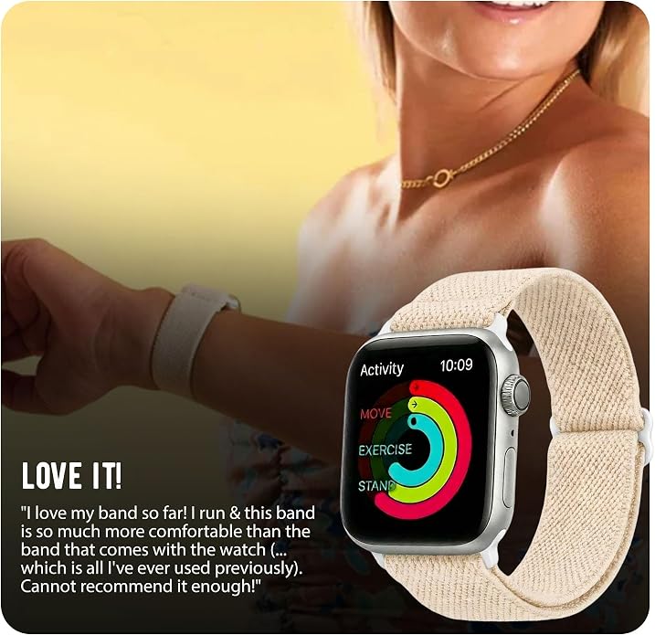 Braxley Bands for Apple Watches - Stretchy and Washable - Adjustable with Apple Watch Bands for Women & Men - Compatible with Apple Watch Series SE Ultra 9 8 7 6 5 4 3 2 1