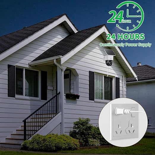 30FT Power Adapter Designed for eufy Security SoloCam S220/S340/S4/E30/E42, eufyCam S330/S3 Pro and eufy Security Indoor Cam S350/E30, Charger and Extension Cable Provide Continuous Charging (2)