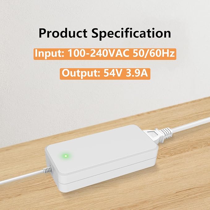 54V Power Adapter for Ubiquiti UniFi,Compatible with UniFi XG 6 PoE US-XG-6POE USW-Ultra-210W 6 8 Port Switch ADS-210NX-48-1 540210E ADS-210NX-48-1540210E Replacement White 210W Power Supply