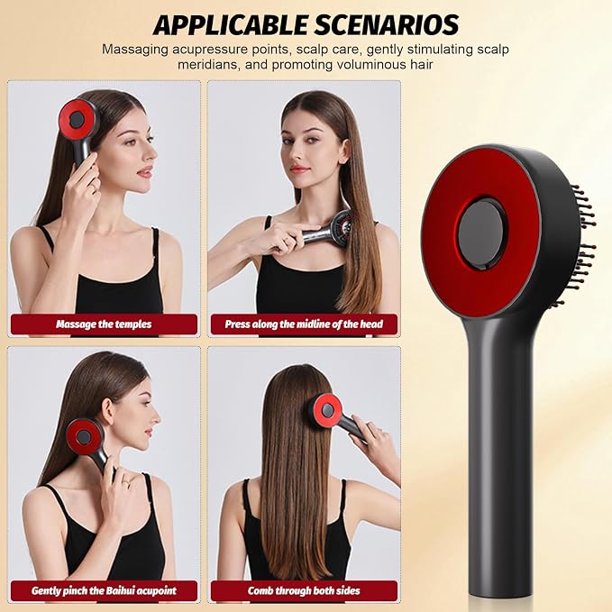 Electric Scalp Massager with 3-in-1 Hair Oil Applicator, Cordless Head Massager IPX7 Waterproof, Portable Scalp Brush for Deep Relaxation, Home, Travel & Shower Use