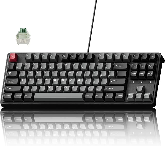 Keychron C3 HE TKL Wired Mechanical Keyboard (80% Layout), Magnetic Switches with Adjustable Actuation, Rapid Trigger, QMK/Launcher Web Programmable, RGB Backlit, PBT Keycaps for Mac/Windows/Linux