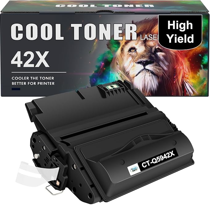 Cool Toner Compatible Toner Cartridge Replacement for HP 42X Q5942X Q1338A Q5942 for HP 4250TN 4250N 4250DTN 4350N 4350TN 4350DTN Printer-1PK