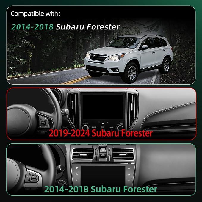 Car Cell Phone Holder for Subaru Forester (2014-2018), Magnetic Phone Holder, Magsafe Car Mount Charger, Dashboard Phone Holder, Cell Phone Automobile Cradles, 15W Wireless, 360° & Hands Free