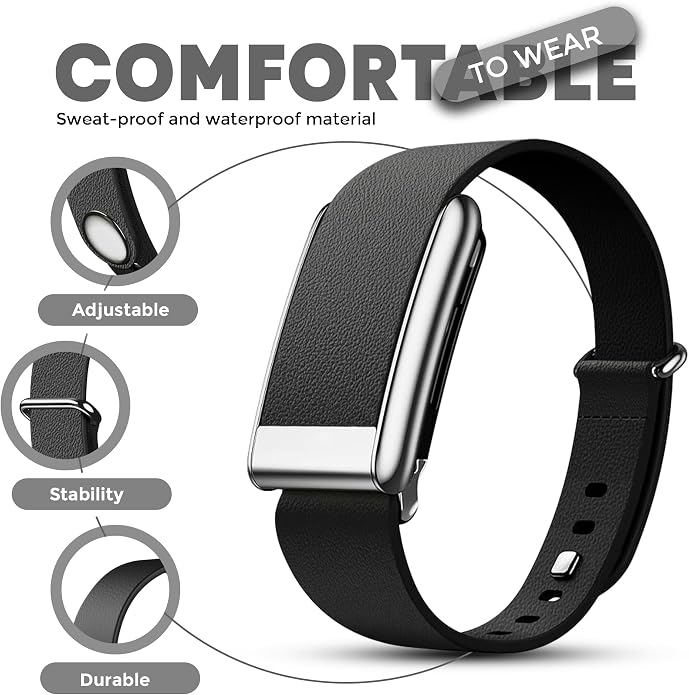 DADO Luxe Tapered Leather Replacement Band Compatible with WHOOP 5.0, One, Peak, and Life Fitness Tracker – Durable & Comfortable | Not for Whoop Gen 4
