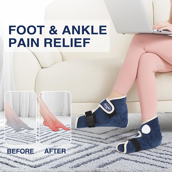 AOKESTE Heating Pad for Feet and Ankle,Heating Pad for Feet Neuropathy,Foot Heating Pad for Achilles Tendonitis Relief,Auto Shut Off,Heated Foot Warmers for Plantar Fasciitis Relief(2PCS)