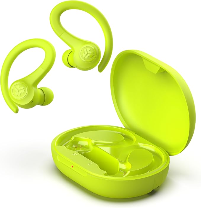 JLab, Go Sport+, True Wireless Workout Earbuds, Bluetooth Sport Earbuds, Clear Calling, Yellow