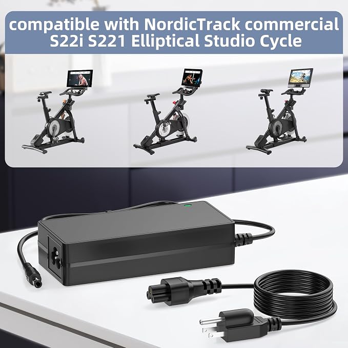 36V Adapter Charger for NordicTrack Commercial S22i Elliptical Studio Cycle, AC Power Supply for NordicTrack NTEX02117 NTEX02117NB NTEX02121 NTEX02422 22" Fitness Bike IN3603500 418190
