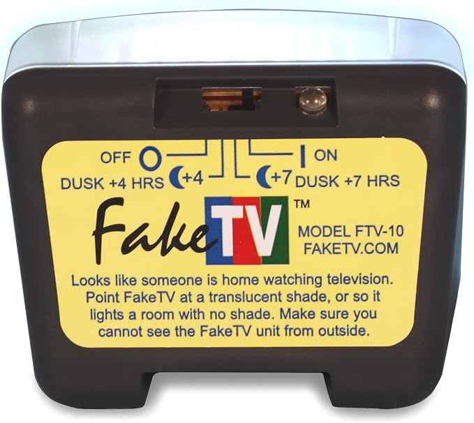 FTV-10 Charcoal TV Simulator – TV Security Light, Burglar Deterrent