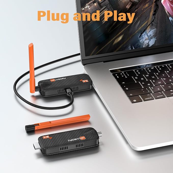 Wireless HDMI 3 Receivers and Transmitter, Support Up to 6 Receivers, 5.8G 60Hz HDMI Wireless Extender Casting Content for PC Laptop Camera TV Box to Multiple TVs Monitors Projectors -165FT