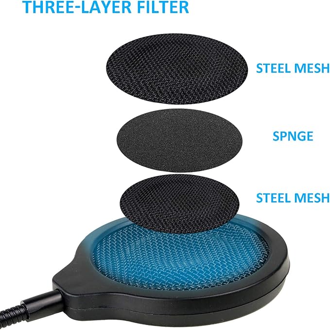 SoloCast Microphone Pop Filter Mask Shield For HyperX SoloCast Mic, 4 Inch 3 Layers Windscreen with Flexible 360°Gooseneck Clip by SUNMON