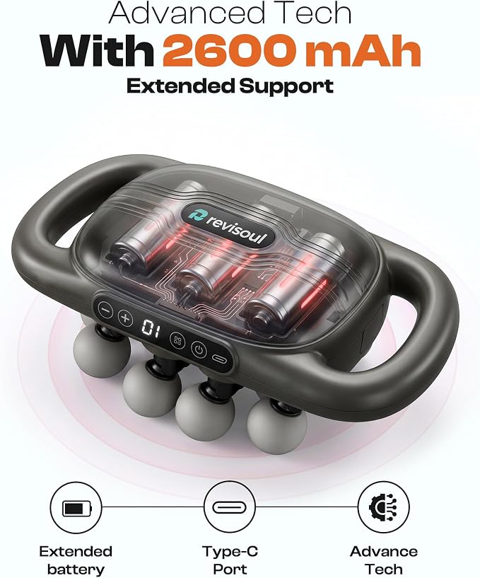 24-Head Massage Gun Set, Deep Tissue Percussion Massager with 9 Modes & 30 Intensities,Quiet Muscle Massage Gun for Back,Shoulders, Legs, Foot, Body Muscle Pain Relief (24 Heads)