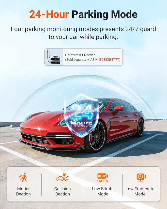 Vantrue New N4S 3 Channel Dash Cam, STARVIS 2 Night Vision, Front Rear Inside Dashcam for Cars, Front and Rear Dual Channel, PlatePix™ Tech, Parking Mode, Wi-Fi, GPS, 2" IPS, Support 1TB (RC18)