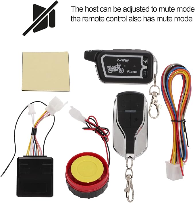 Motorcycle Alarm System,KIMISS Two Way Alarm System Vibration Sound Alert LCD Remote Control Anti Theft