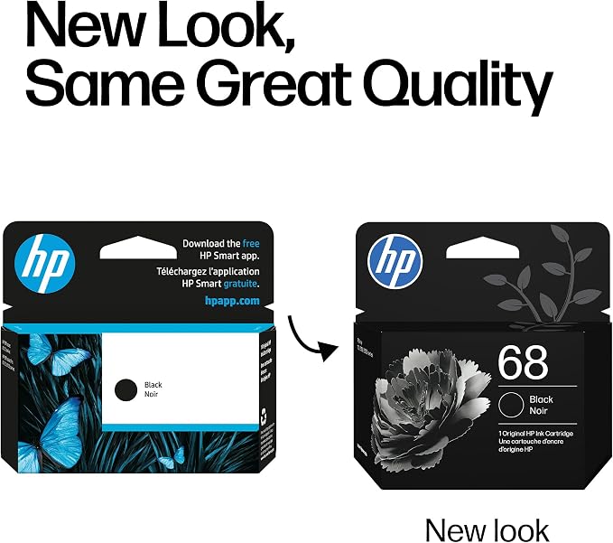 HP 68 Black 68 Tri-Color Ink Cartridge - 2 Pack | Works Envy 6100e, 6500e Series| Packaging May Vary