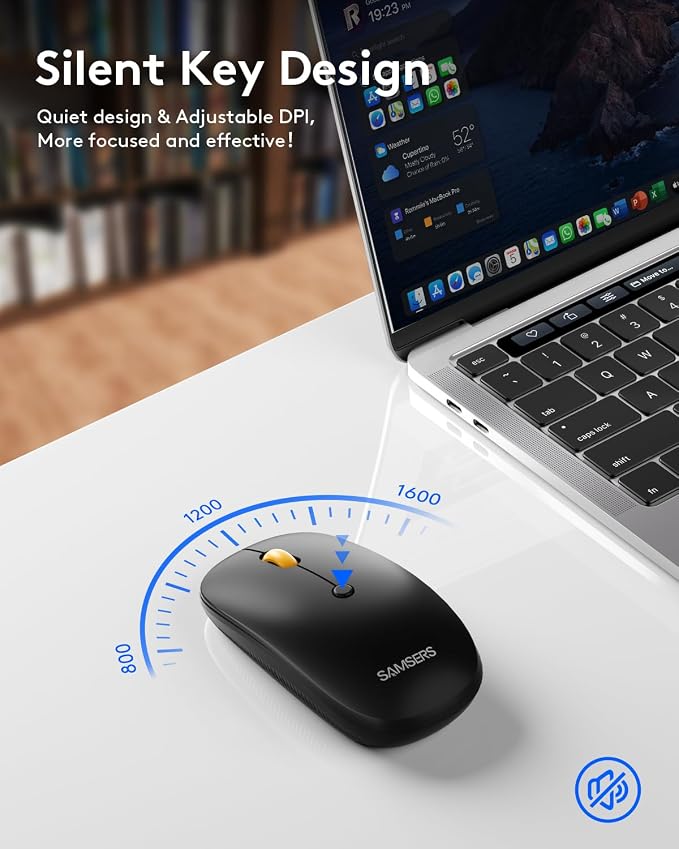 Foldable Keyboard and Mouse, Samsers Folding Bluetooth Keyboard Combo, 2.4G + BT5.0 x 2, Full-Size Portable Travel Keyboard & Rechargeable Wireless Mouse for Windows Android iOS Mac OS, Elegant Black
