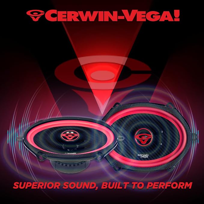CERWIN-VEGA! V68 6"× 8" VEGA 2-Way 300 Watts 4 Ohm Coaxial Speakers(Pair)