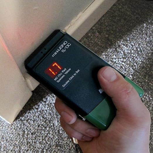 Lignomat Pin Wood Moisture Meter, Digital Moisture Detector for Lumber Drywall Firewood Masonry Woodworking Plaster Floor - mini-Ligno D/C, Electrode E14M, Pouch