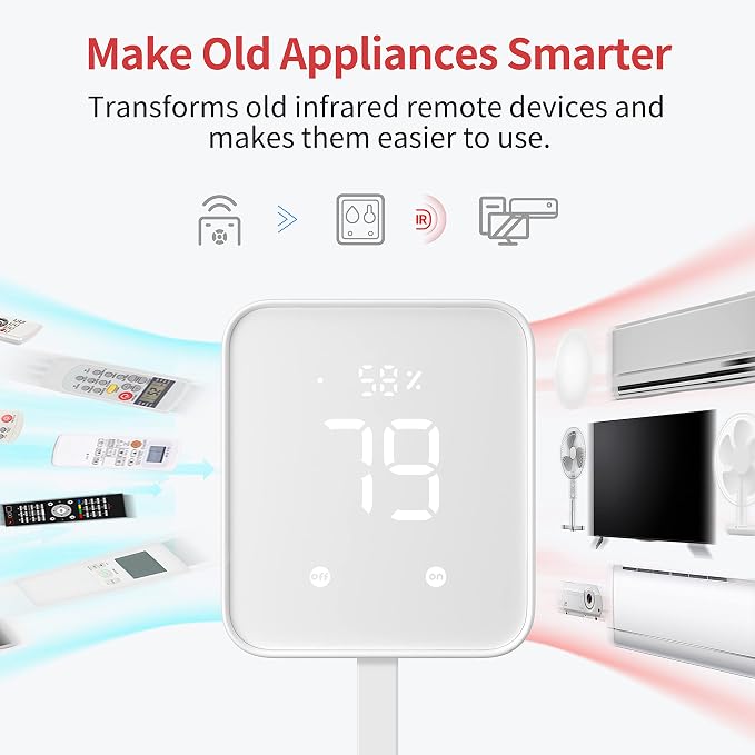 SwitchBot Hub 2 (2nd Gen), Work as a WiFi Thermometer Hygrometer, IR Remote Control, Smart Remote and Light Sensor, Link SwitchBot to Wi-Fi (Support 2.4GHz), Alexa, Google Home, Apple Home Compatible