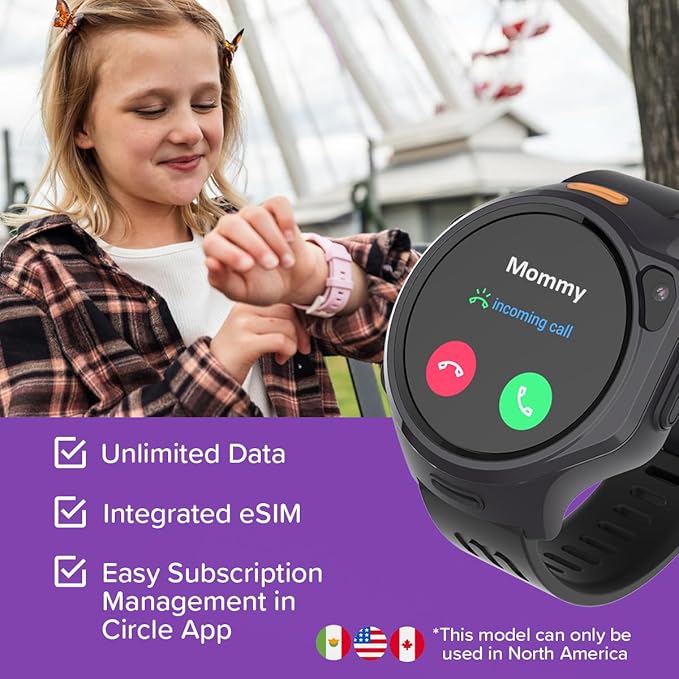 myFirst Kids Smart Watch 4G LTE with GPS Tracker & Video Calling, R2 eSIM Phone Watch for Boys Girls Ages 5-12, SOS Smartwatch with Parental Control, Birthday Gift with 1.3" AMOLED Display