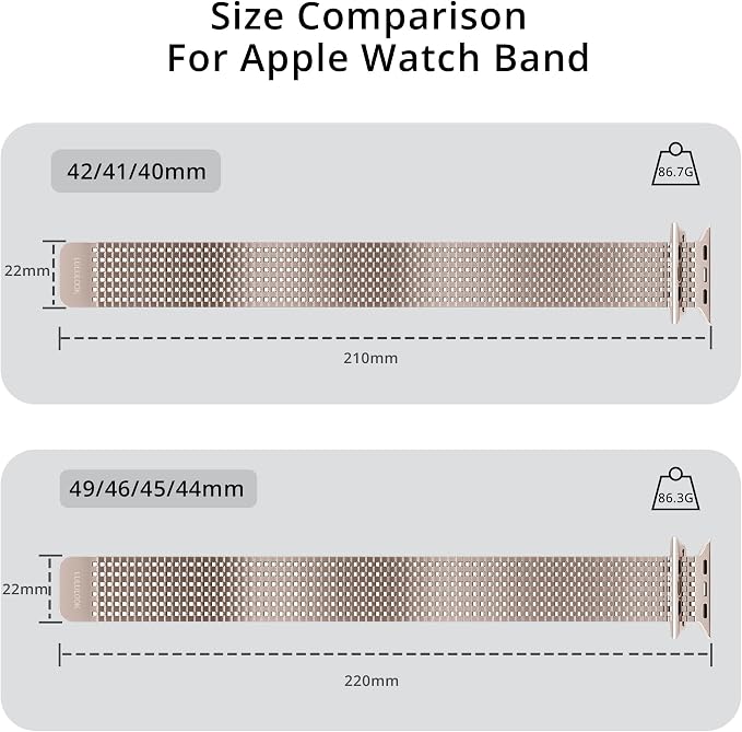LULULOOK Milanese Mesh Loop Compatible with Apple Watch Band 49/46/45/44/42/41/40/38mm for Men Women, Stainless Steel Magnetic Buckle Strap for iWatch Ultra 3/2 Ultra Series 11 10 9 8 7 6 SE 5 4 3