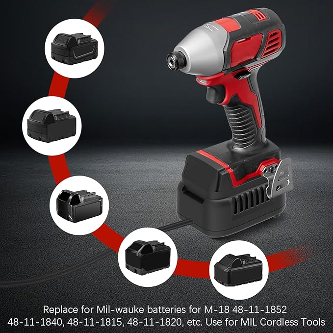 500W AC to DC Converter for Milwaukee M-18 18V Cordless Tools, 110V to 18V AC/DC Adapter Power Supply, AC Plug Transformer Adapter