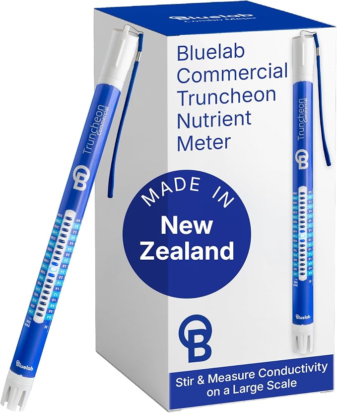 Bluelab TRUNCOMV2 Commercial Truncheon Nutrient Meter with Increased Measurement Range, Digital Conductivity (TDS, EC, ppm 500, ppm 700, CF) Tester in Water, Tool for Hydroponic System and Plant Grow