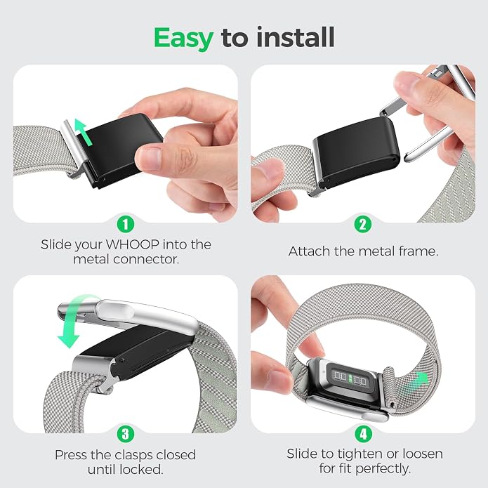 Tensea 3 Packs Nylon Sport Band Compatible with WHOOP 5.0/MG, One, Peak & Life – Breathable Loop Strap, Comfortable Wristband, Quick-Dry Replacement Watchband Accessories for Men Women, NOT for WHOOP 4.0