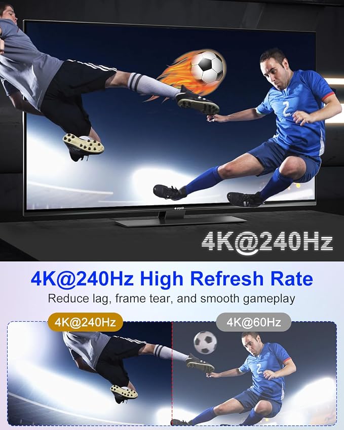 Hdmi Switcher 4 in 1 Out - New 8K@60Hz 4K@240Hz/144Hz/120Hz HDMI Splitter with Remote Support 3D/HDR/HDCP2.3, for PS5/4 Xbox Nintendo Switch Roku Apple TV Fire Stick 4 Port 8k HDMI2.1 Switch