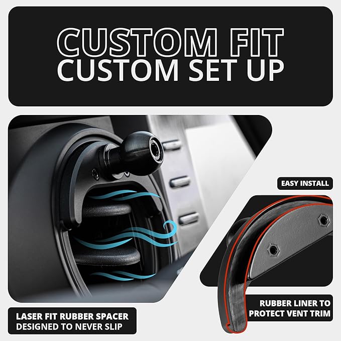 Tackform Link Vent Phone Mount Compatible with 2016-2023 Toyota Tacoma and 2014-2021 Toyota Tundra | Aluminum | Zero Slip, Anti-Scratch | Universal Holder Compatible with iPhone, Galaxy, More | Red