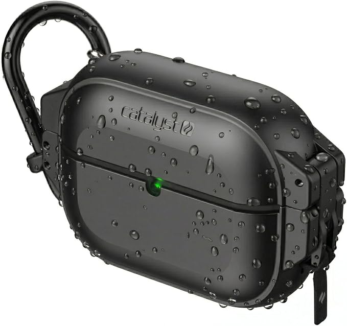 Catalyst for AirPods Pro 3 Case, IP68 Waterproof 330ft, 20ft Drop Proof Shockproof Protective Cover with Locking Latch, Total Protection AirPods Pro 3 case with Pull Tab, Wireless Charging, Carabiner
