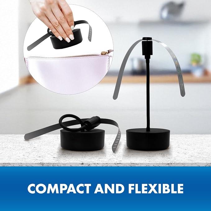 Black USB-C Rechargeable Fly Fan For Tables FF-BK-01, Outdoor Dining Accessory and BBQ Essential, Lightweight with Adjustable Neck, Picnic Table Accessory and Patio Must-Have