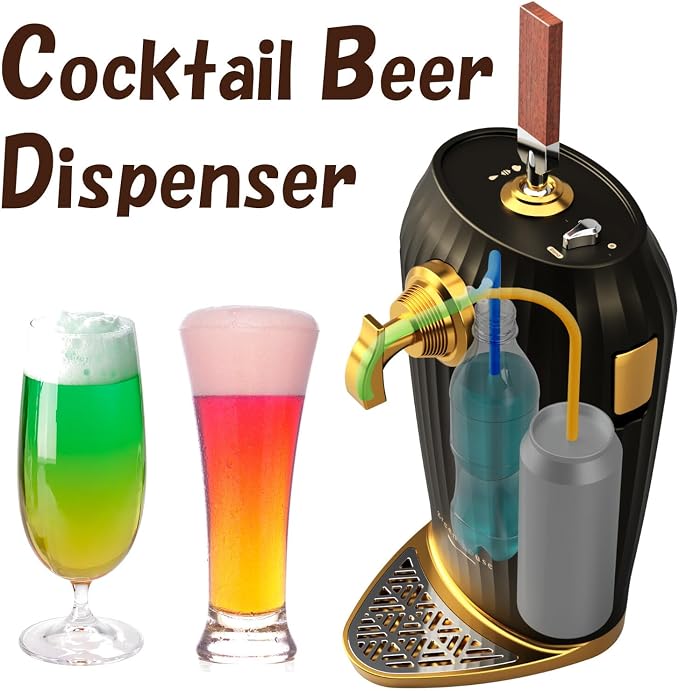 GREEN HOUSE Portable Cocktail Beer Dispenser and ultra-fine foam maker | Bar-Quality Cocktails, Draft Form, Without CO2