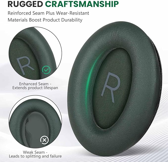 Replacement Ear Pads Cushions for Bose QuietComfort (QC) 45 35 35ii SE & New QuietComfort(Deep Bass) Headphones, Softer Earpads for QC45 QC35 (ii) QC-SE & New QC (Model 884367)