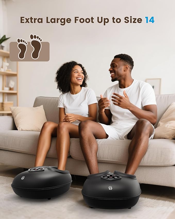 COMFIER FSA Eligible Foot Massager with Heat, HSA Eligible Shiatsu Foot Massager Machine for Plantar Fasciitis, Kneading & Compression for Neuropathy Pain, Fits up to Size 14, Mothers Day Gift