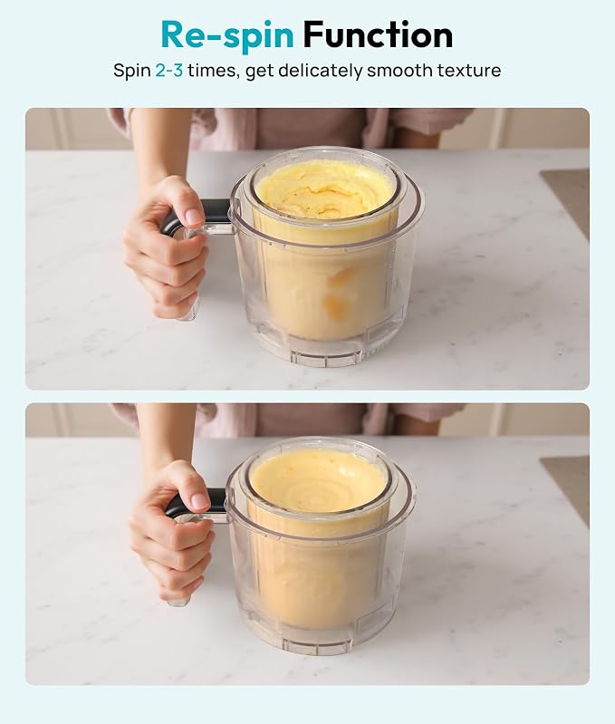 Rellytech Homemade Ice Cream Maker Machine - 12-in-1 Ice Cream Maker with 2 Pint Containers & Lids, Gelato, Sorbet and Frozen Yogurt Maker, Self-Cleaning, Pre-freeze for 24 Hours