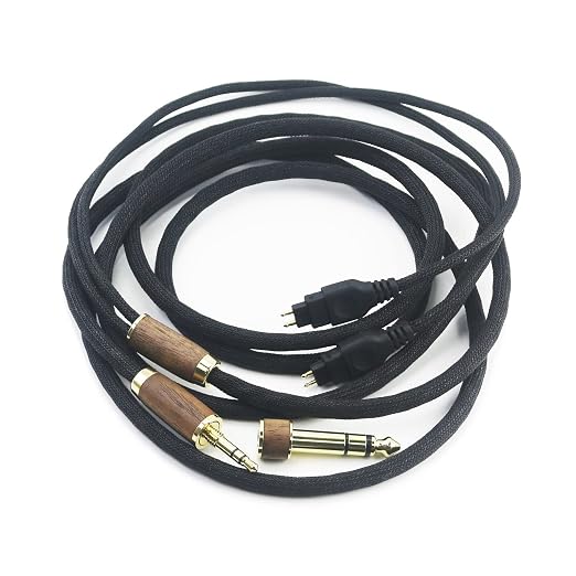 NewFantasia Replacement Upgrade Audio Cable Compatible with Sennheiser HD650 HD600 HD580 HD660S HD660S2 HD58X HD6XX Headphone 7N OCC Copper Silver Plated Cord Walnut Wood Shell 3.5mm/6.35mm Adapter