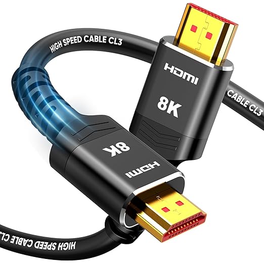 Highwings Short HDMI Cable 2FT/0.7M, HDMI 2.1 Cable Ultra High Speed [in-Wall CL3 Rated Certified, 4K@120Hz, 8K@60Hz, 48Gbps, HDCP 2.2&2.3, eARC, Ethernet], Compatible for PS5, Monitor, PC and More