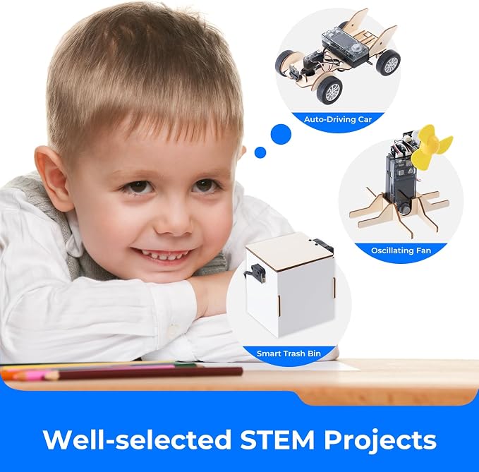 Makeblock Cyberpi Project-Based Coding Kit, Coding for Kids Support Scratch & Python Programming, STEM Projects for Kids Ages 8-12, Robotics Kit Support IoT Technology with Built-in WiFi Module