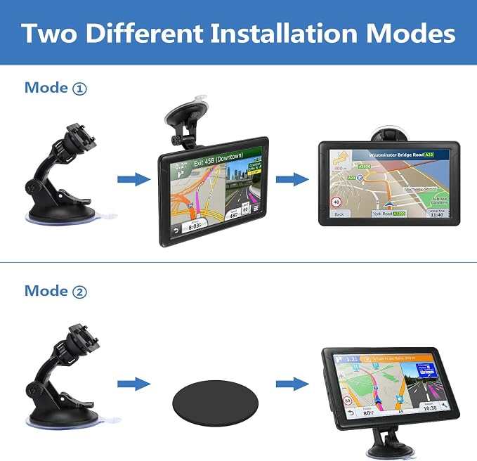 GPS Navigator for Car Truck RV, 9-inch High-Definition Touch Screen，2025 Maps (Free Lifetime Updates), Support Voice Turn Direction Guidance/Speed and Red Light Warning/Custom Truck Routing（Black）