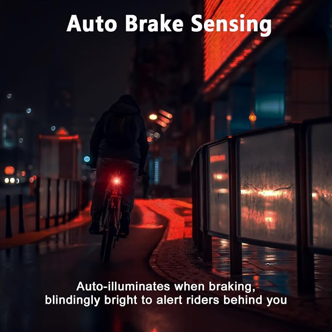 USUPERINK Turn Signals for Ebike, Bike Turn Signals, Bike Blinkers Front and Back, Bike Tail Light USB Rechargeable with Horn, IP65 Waterproof Anti-Theft Alarm, Auto On Off, for Bicycle,Ebike,Scooter