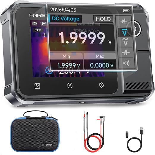 FNIRSI TDM-120P 2-in-1 Thermal Imaging Multimeter, 19999 Counts Digital Multimeter TRMS & 120x90 IR Resolution Thermal Camera, Infrared Imager with 2.8" Touchscreen for HVAC, Electrical & Auto Repair
