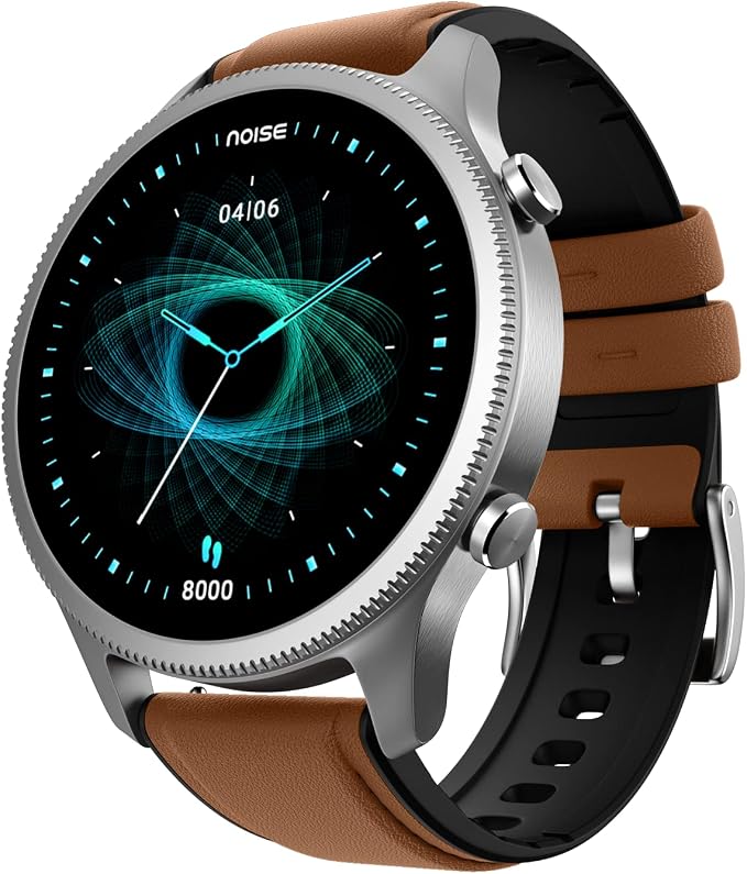 Noise Halo Premium Metallic Smartwatch, 1.43" AMOLED Display, 7 Day Battery, BT Calling (Make/Answer), Dust & Water Resistant, 100+ Sport Modes, NoiseFit App Supprt, 1 Year Warranty