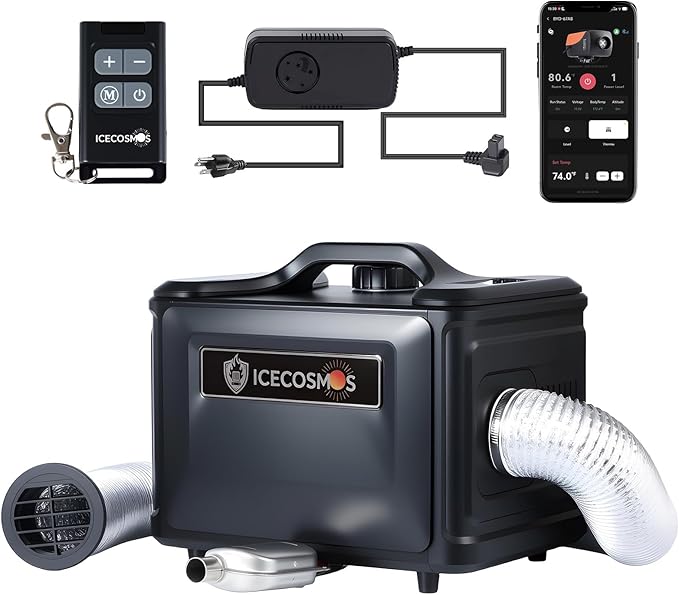 17050BTU Diesel Heater Complete Kit, 12V to 24V Wide Voltage LCD Remote with up to 8.2ft Air Duct, for Large Space Like RV, Workshop, Garage, Tent,Fast Installation (VH08 PRO)