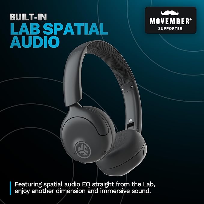 JLab, Go Lux ANC, On Ear Headphones, Active Noise Cancelling, Bluetooth, Graphite