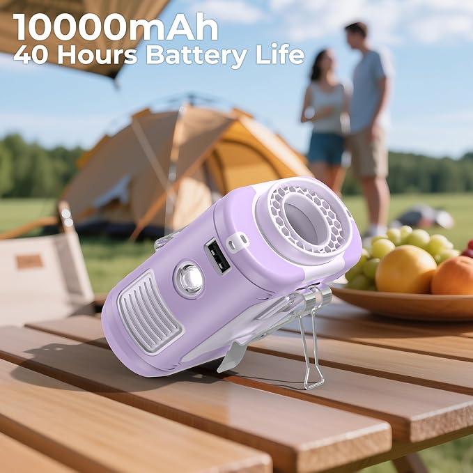 AMACOOL Portable Waist Fan Clip On, Gifts for Men Dad Husband, 10000mAh Rechargeable Wearable Shirt Fan, Powerful Belt Fans, Birthday Gifts for Women Jobsite Travel Camping Essentials 2026