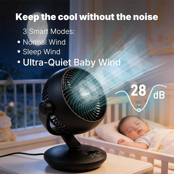 Fan for Bedroom with Remote,28dB Touch Control, Ultra Quiet Desk Fan, 9-Hour Timer, 70ft Powerful Airflow, 10-Inch High-Velocity Air Circulator Fan,8-Speed Oscillating Table Fan for Home, Dorm,Office