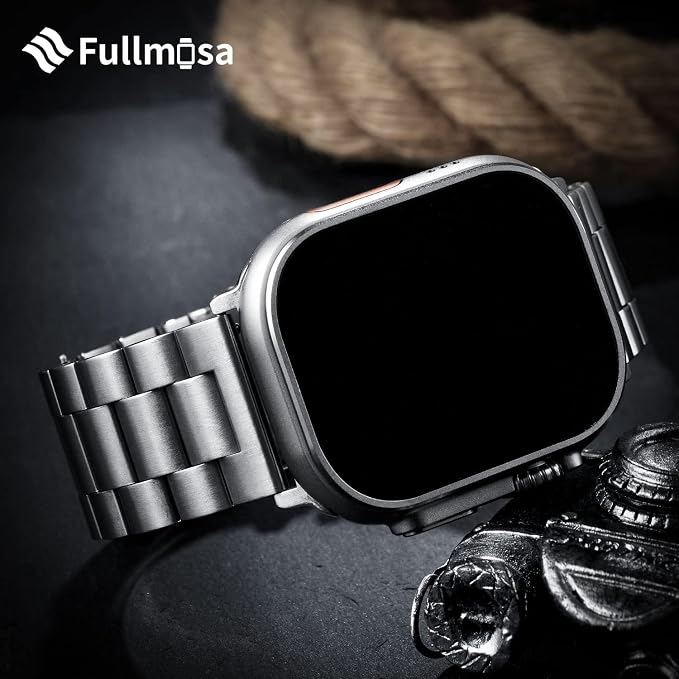 Fullmosa Metal Band Compatible with Apple Watch Bands 41mm 40mm 38mm, iWatch Band with Case for Apple Watch Series 9 8 7 6 5 4 3 2 1 SE3/2/1, Silver