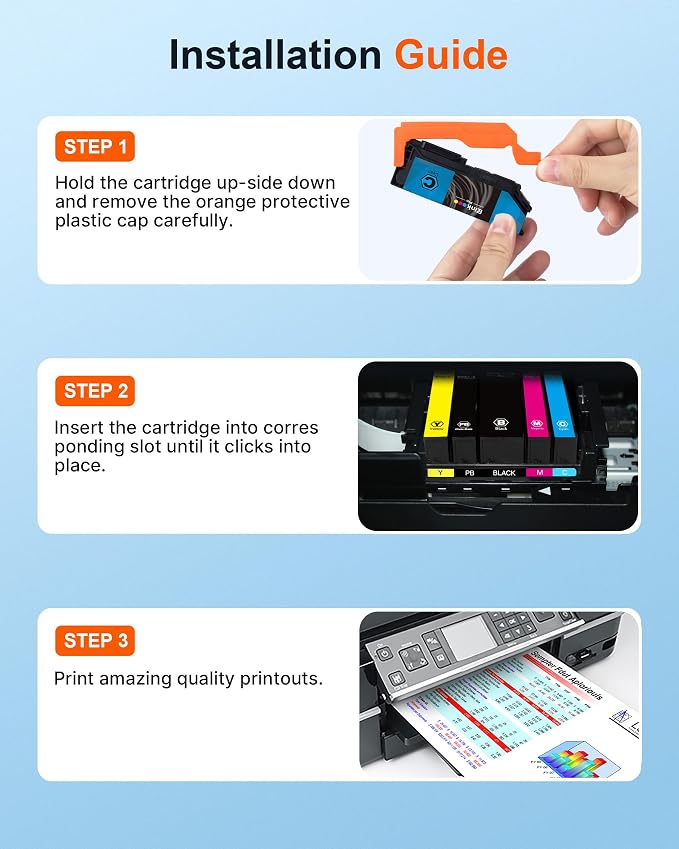 E-Z Ink Pro Remanufactured Ink Cartridge Replacement for 410XL Ink Cartridges Combo Pack for Epson Printer Expression XP-830 XP-640 XP-7100 XP-630 XP-530 XP-635 (5 Pack, Black Cyan Magenta Yellow PBK)