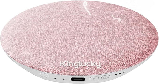 Kinglucky Pillow Speaker for Sleeping, Mini Bluetooth Speaker Under Pillow with Built-in Pink Noise White Noise Sound Machine for Sleeping, Headphone-Free Sleep Speaker for Side Sleeper Pink